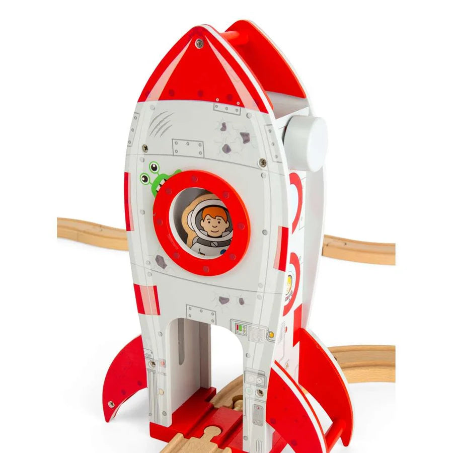 Bigjigs Toys - Rocket Ship - Wooden Railway Accessory