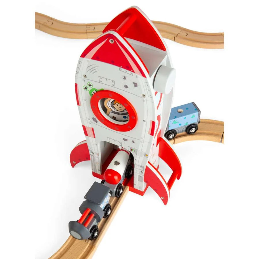 Bigjigs Toys - Rocket Ship - Wooden Railway Accessory