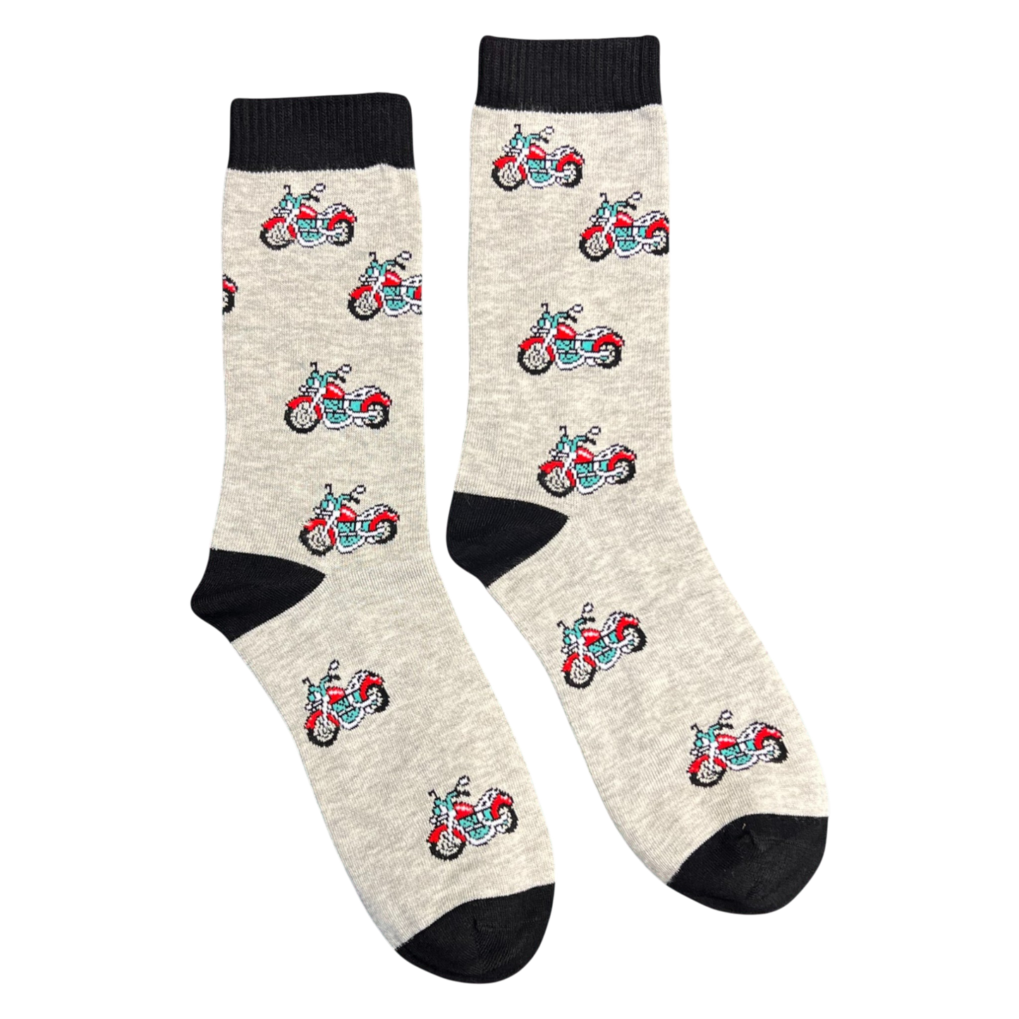Jess & Lou - Mens Motorcycle Grey Bamboo Socks Gift Boxed