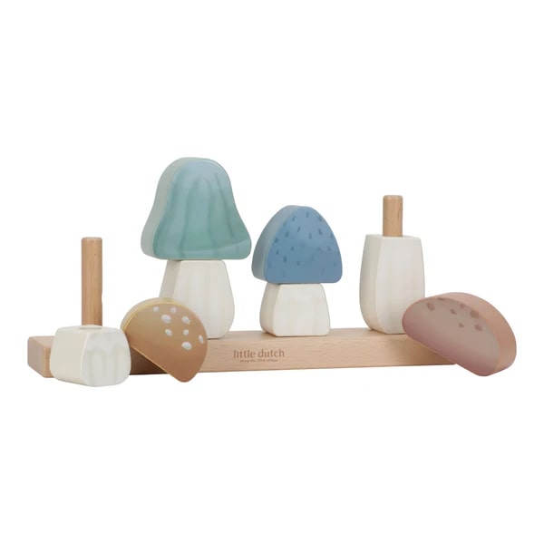 Little Dutch -  Stacking Puzzle Mushrooms - Forest Friends