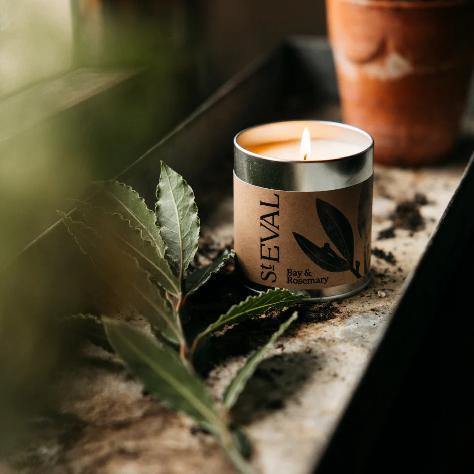 St Eval - Bay & Rosemary Scented Candle Tin