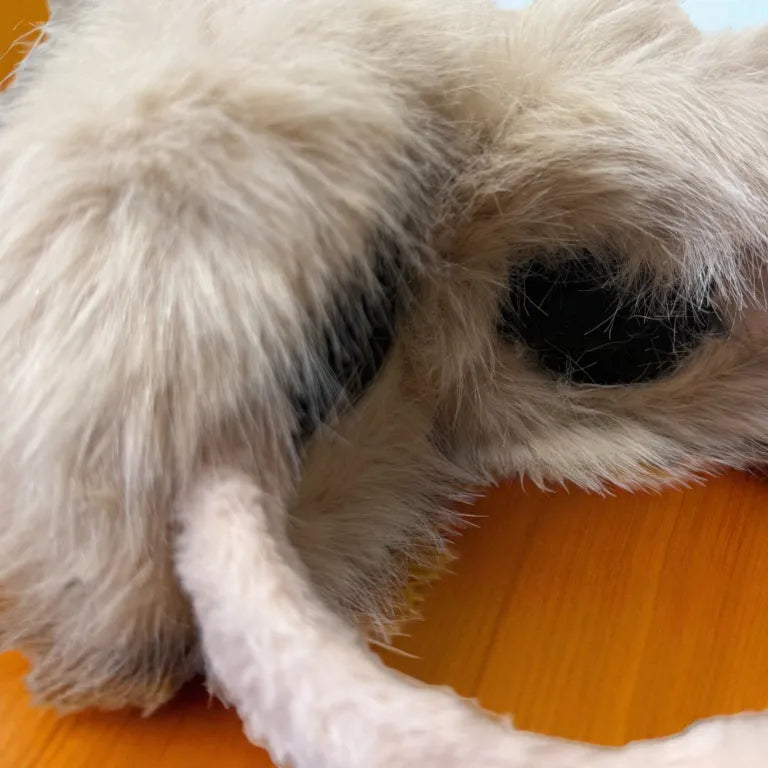 Jess & Lou - Beige Fluffy Earmuffs