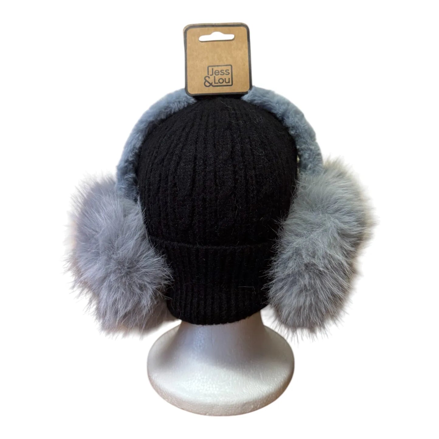 Jess & Lou - Grey Fluffy Earmuff