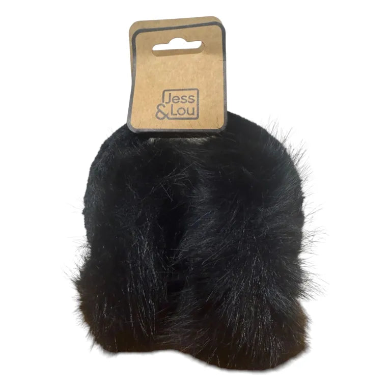 Jess & Lou - Black Fluffy Earmuffs