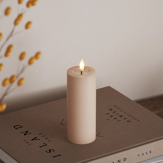 Deluxe Homeart Real Wax LED Flickering Candle - Rose