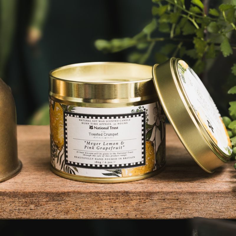 Toasted Crumpet - Meyer Lemon & Pink Grapefruit Scented Candle in a Matt Gol