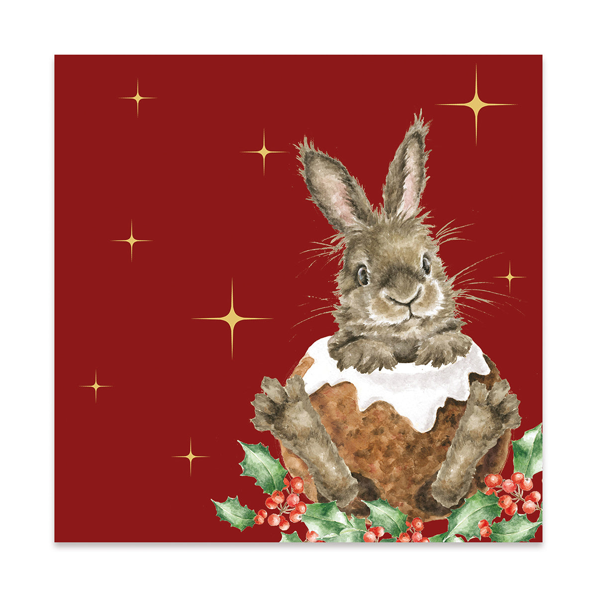 Wrendale Designs - 'Merry Little Christmas' Rabbit Lunch Napkins