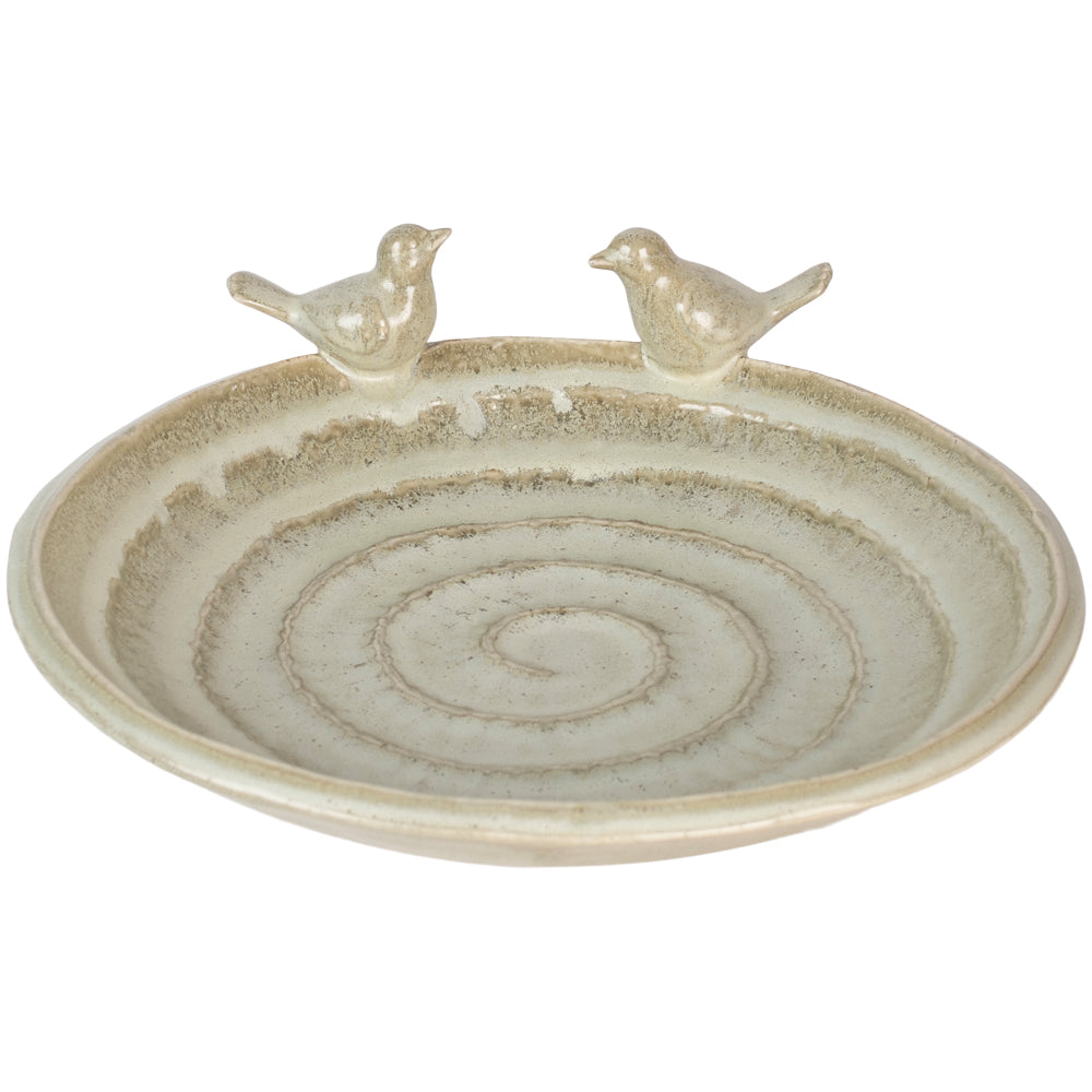 Ceramic Bird Bath Dish