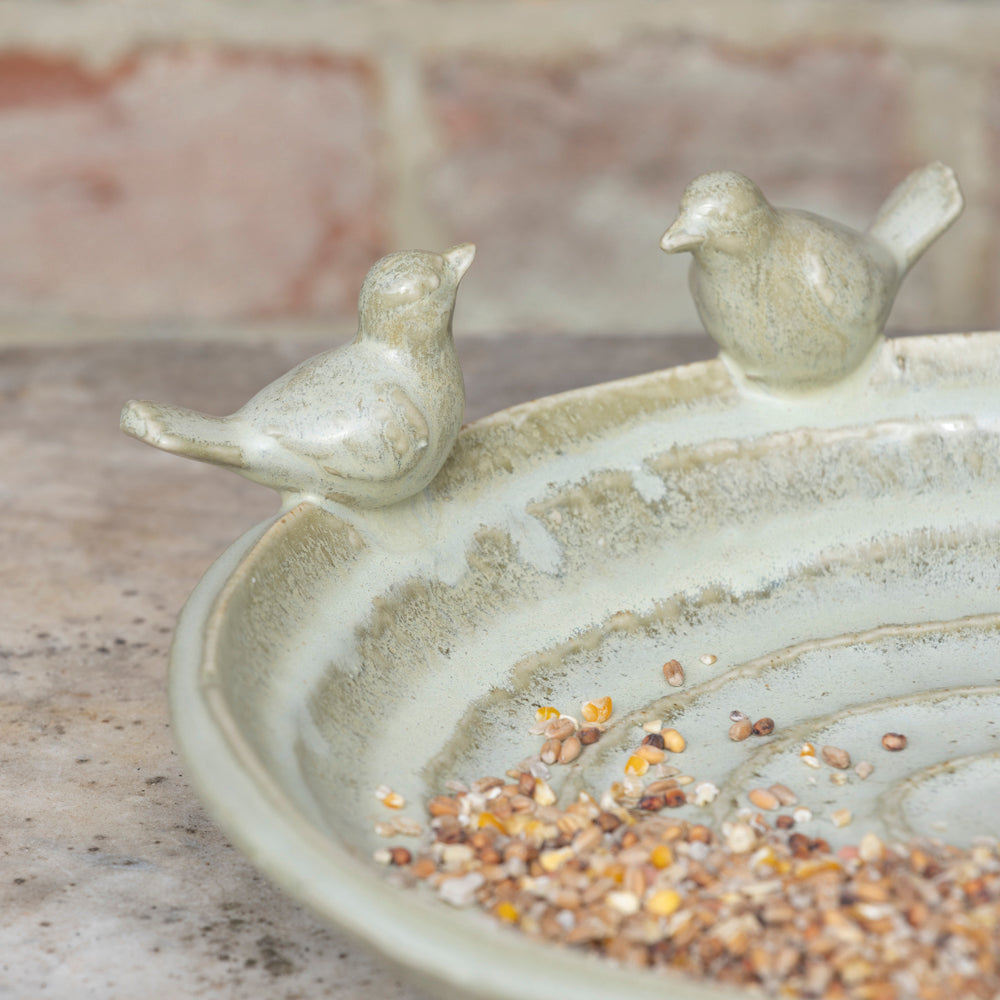 Ceramic Bird Bath Dish