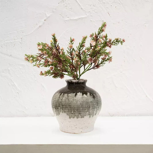 Dipped Crackle Glaze Vase Rosa - Small