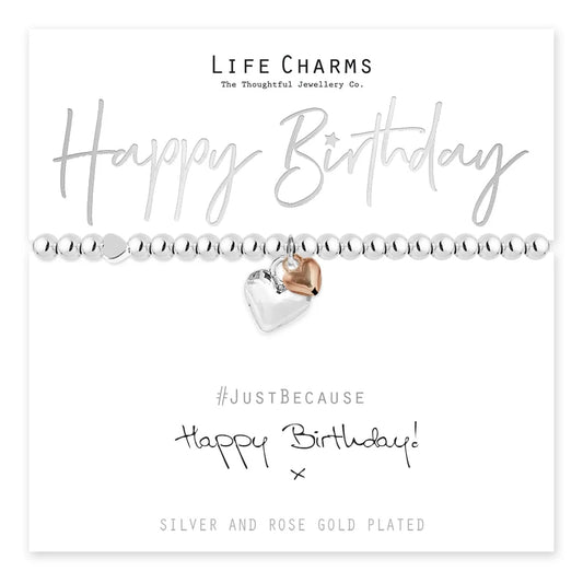 Life Charms - Happy Birthday Hearts Bracelet