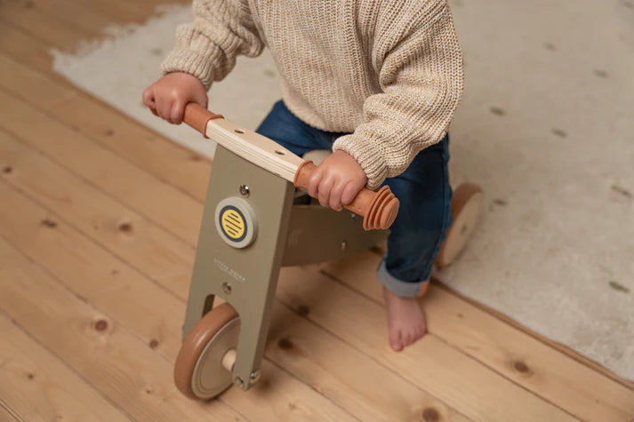 Little Dutch - Wooden Tricycle - Olive