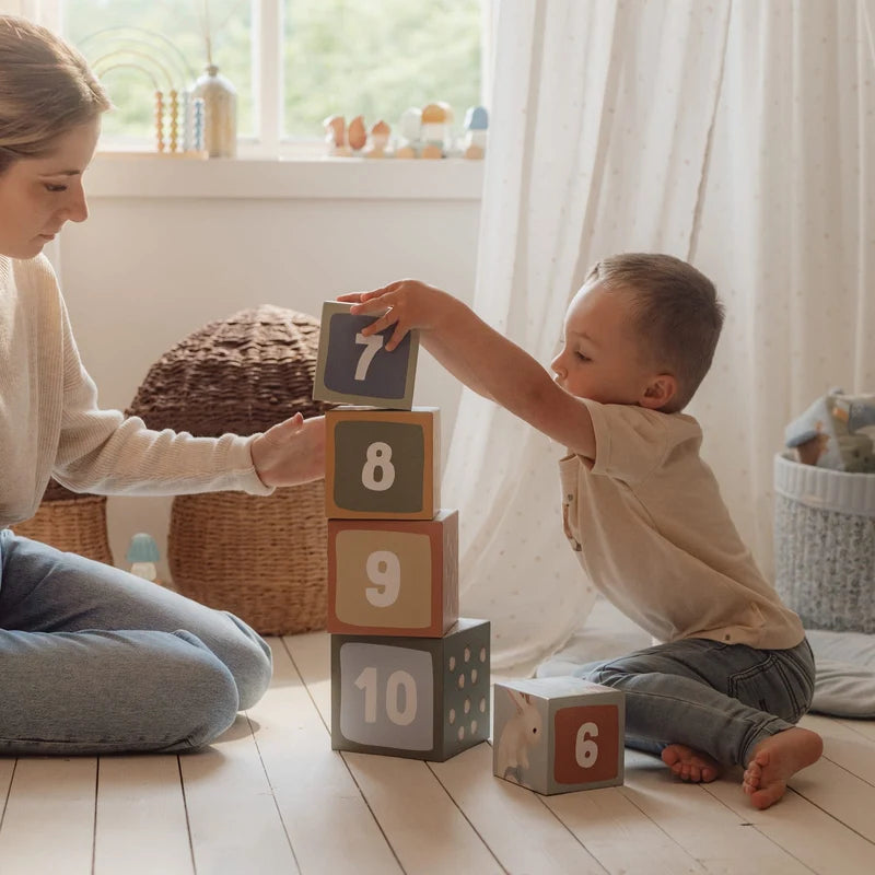 Little Dutch - Building Blocks Cardboard - Forest Friends