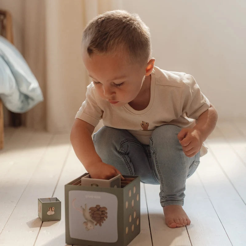 Little Dutch - Building Blocks Cardboard - Forest Friends