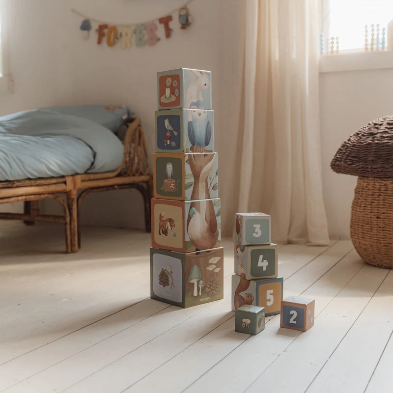 Little Dutch - Building Blocks Cardboard - Forest Friends