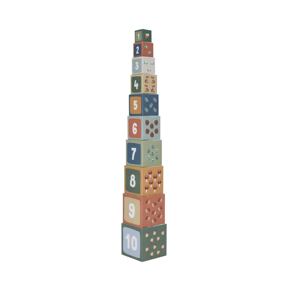 Little Dutch - Building Blocks Cardboard - Forest Friends