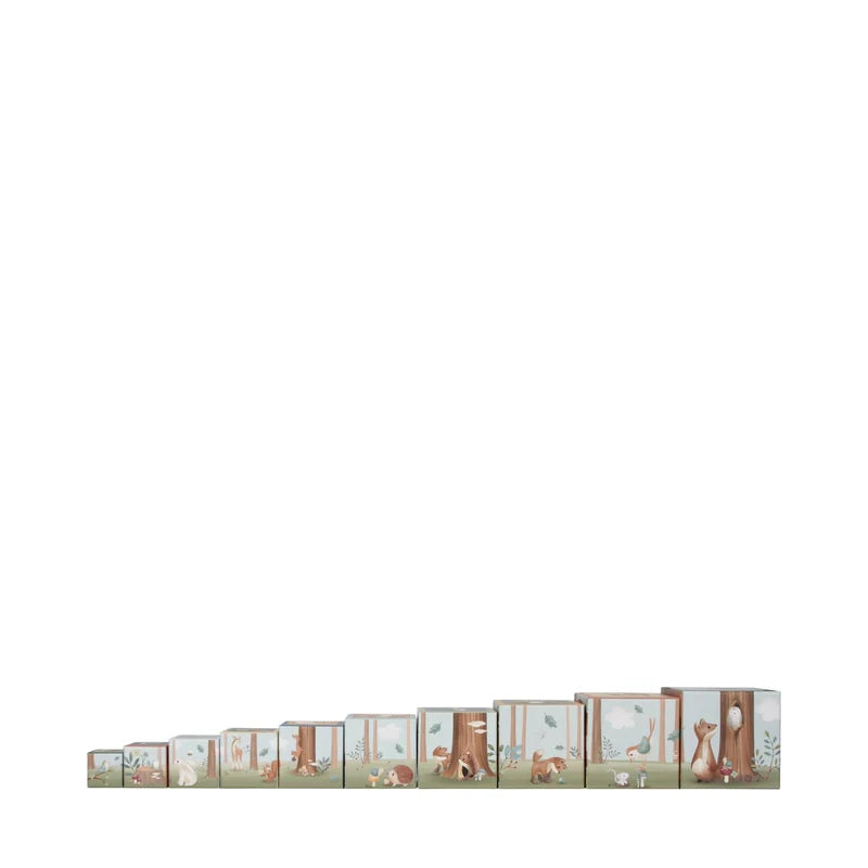 Little Dutch - Building Blocks Cardboard - Forest Friends