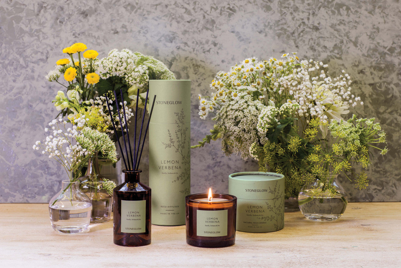 Stoneglow - Walled Garden Lemon Verbena Diffuser -Vanilla | Verbena | Iris - Scented Reed Diffuser 160ml