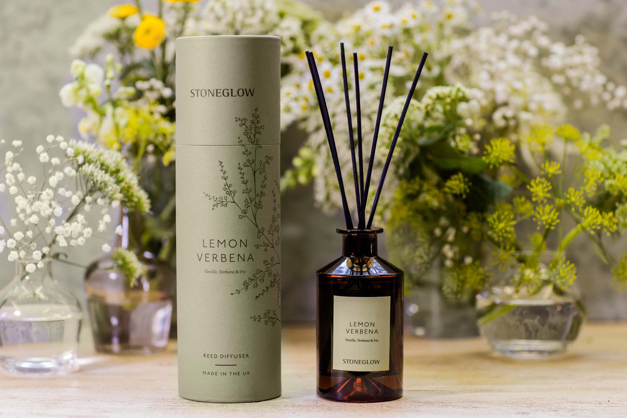 Stoneglow - Walled Garden Lemon Verbena Diffuser -Vanilla | Verbena | Iris - Scented Reed Diffuser 160ml