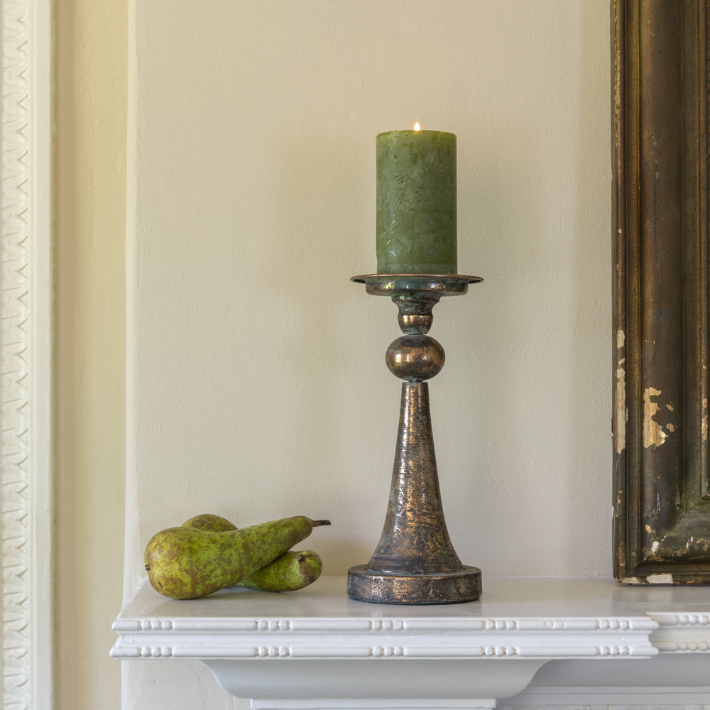 Hela Antique Gold Candle Holder