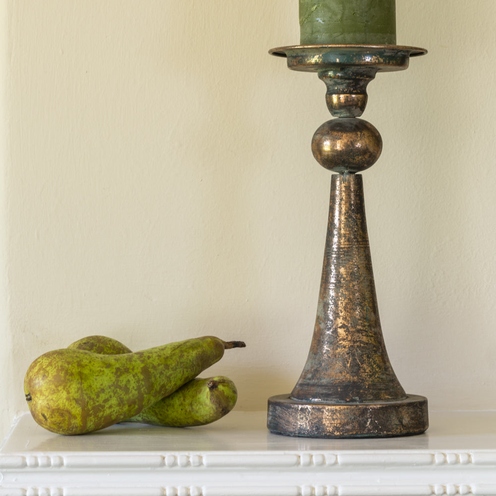 Hela Antique Gold Candle Holder