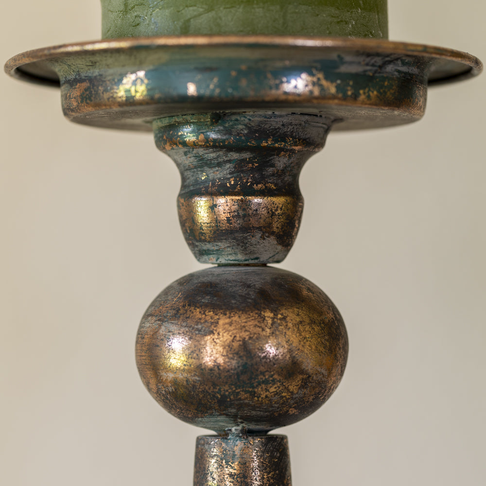 Hela Antique Gold Candle Holder