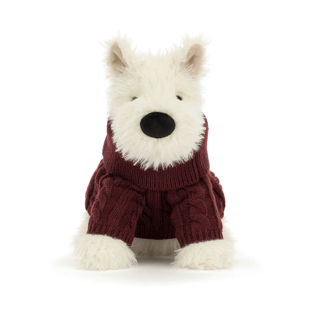 Jellycat - Munro Scottie Dog 'Winter Jumper' - MAXIMUM ONE PER CUSTOMER