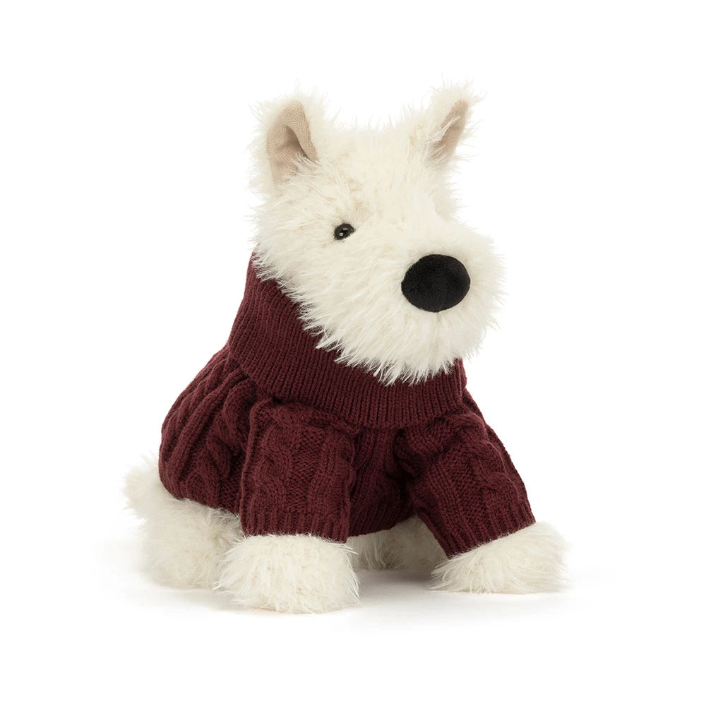 Jellycat - Munro Scottie Dog 'Winter Jumper' - MAXIMUM ONE PER CUSTOMER