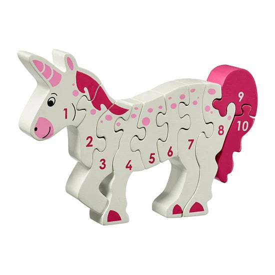 Lanka Kade - Wooden Unicorn - Number 1-10 Jigsaw Puzzle