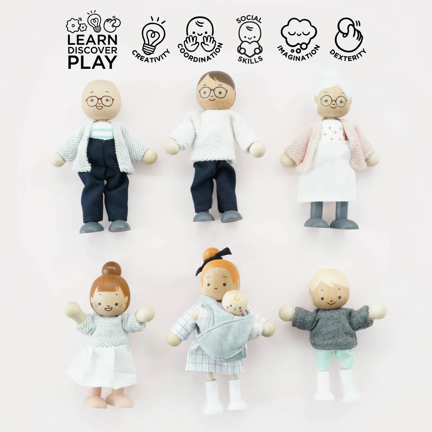 Le Toy Van - Wooden Dolls House Family