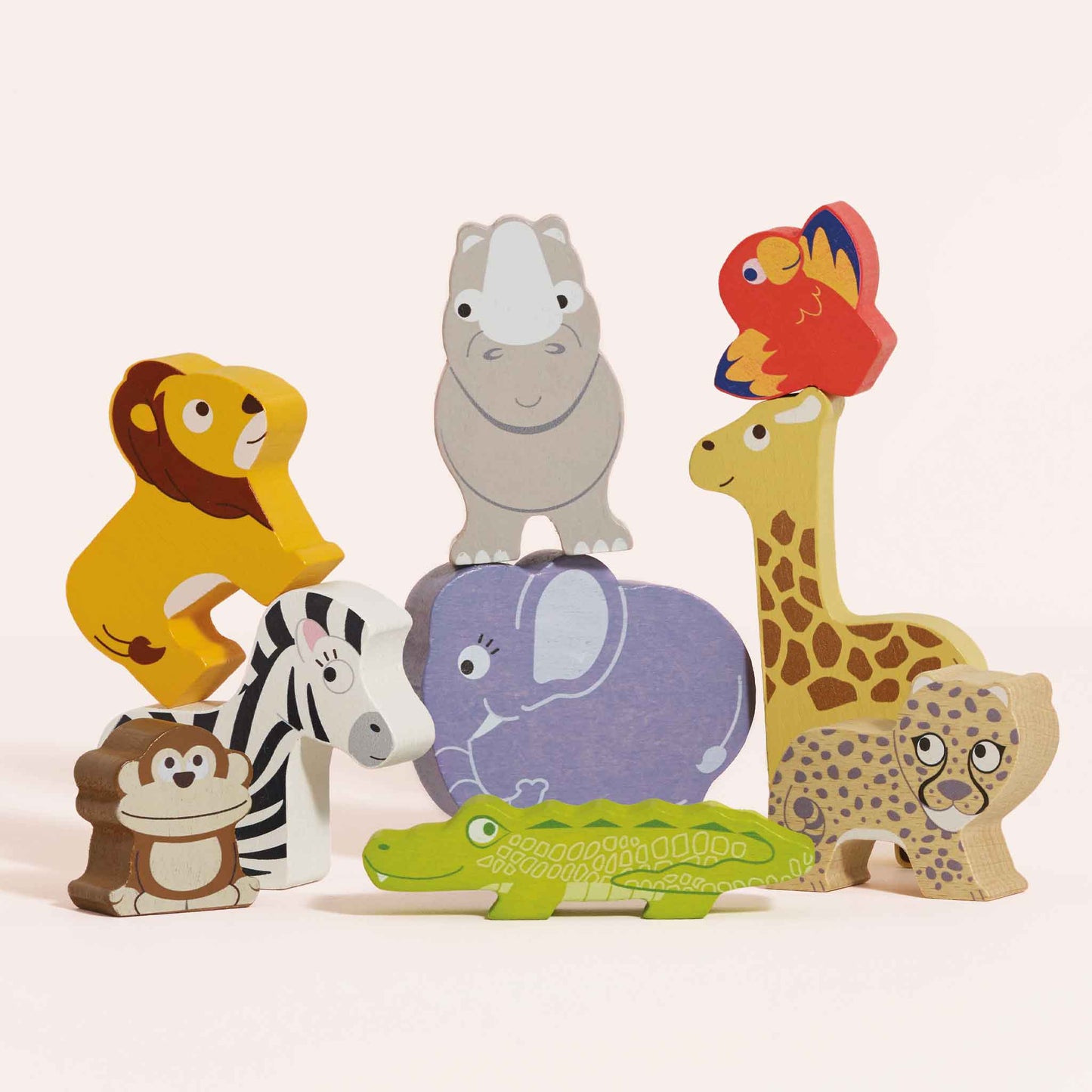 Le Toy Van - Wooden Africa Safari Stacking Animals & Bag