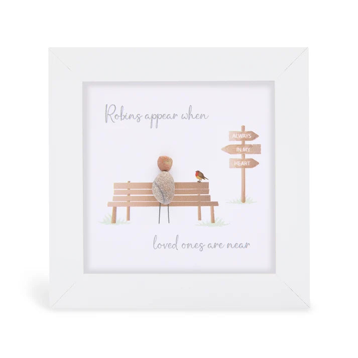 Pebble Art Pictures - 'Robins appear when loved ones are near'