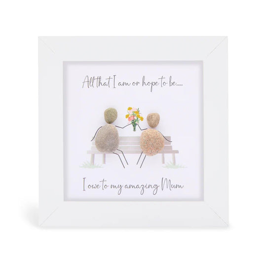 Pebble Art Pictures - 'All that I am or hope to be I owe to my amazing Mum'
