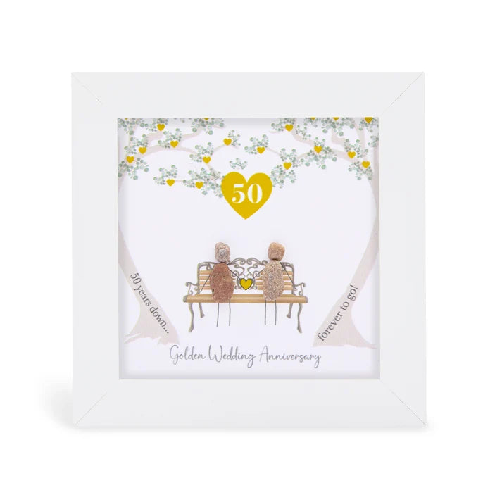 Pebble Art Pictures - Golden Wedding Anniversary
