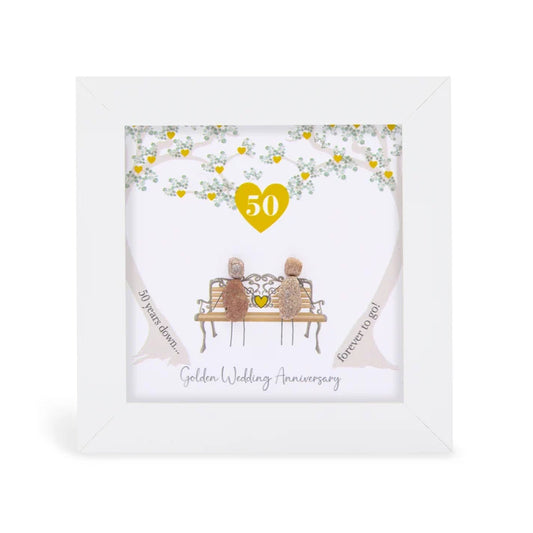 Pebble Art Pictures - Golden Wedding Anniversary