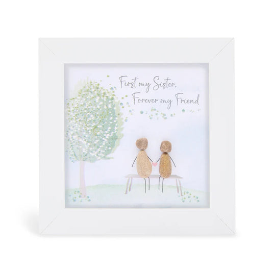Pebble Art Pictures - 'First my Sister, forever my friend'