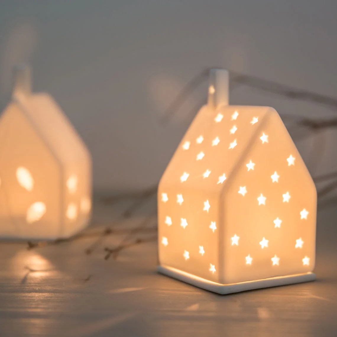 Rader - Stars Porcelain Tealight House