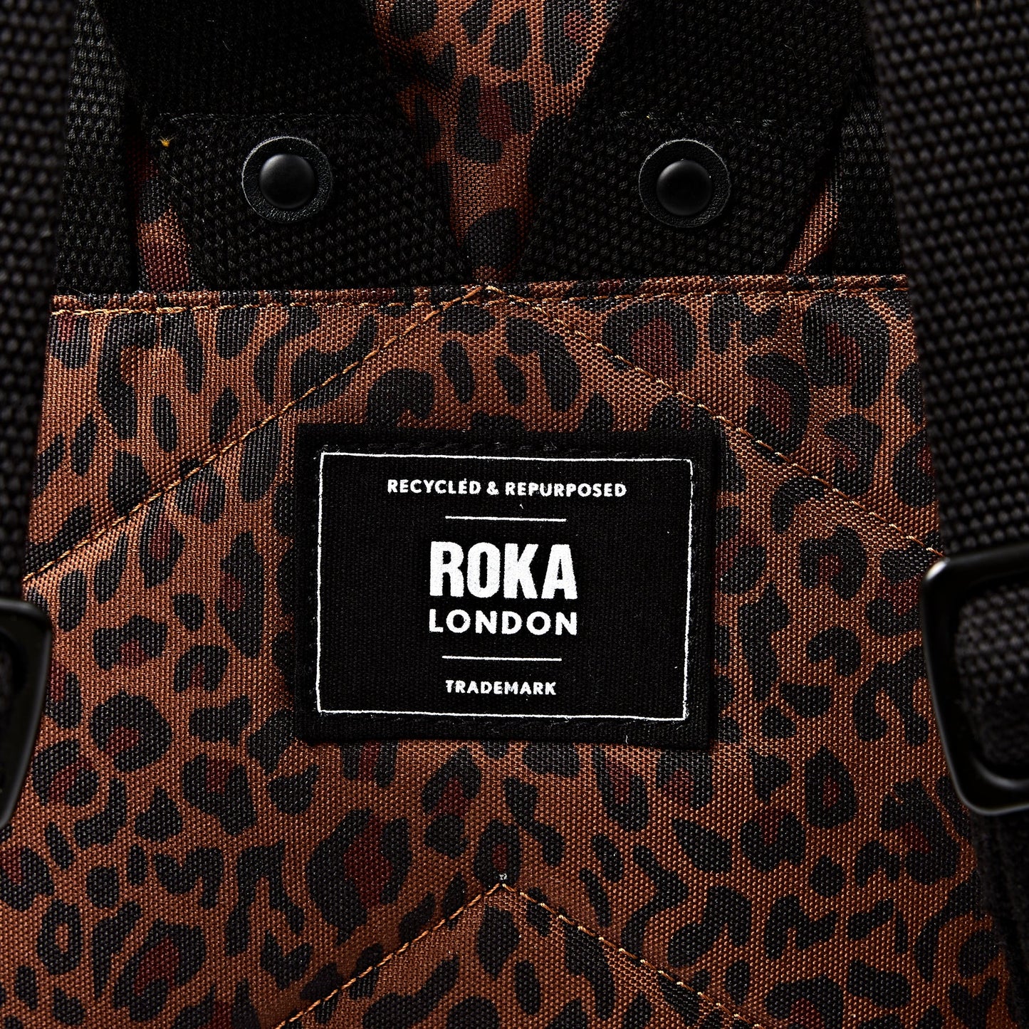Roka - Canfield Roll Top Backpack in Mini Leopard