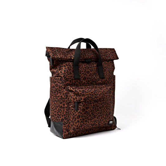 Roka - Canfield Roll Top Backpack in Mini Leopard