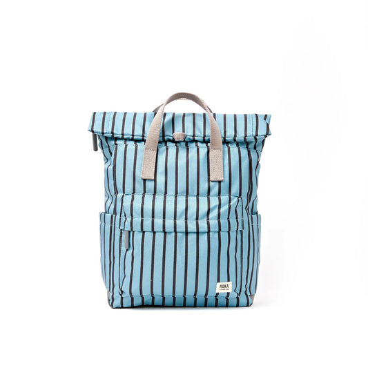 Roka - Canfield Roll Top Backpack in Blue Stripe