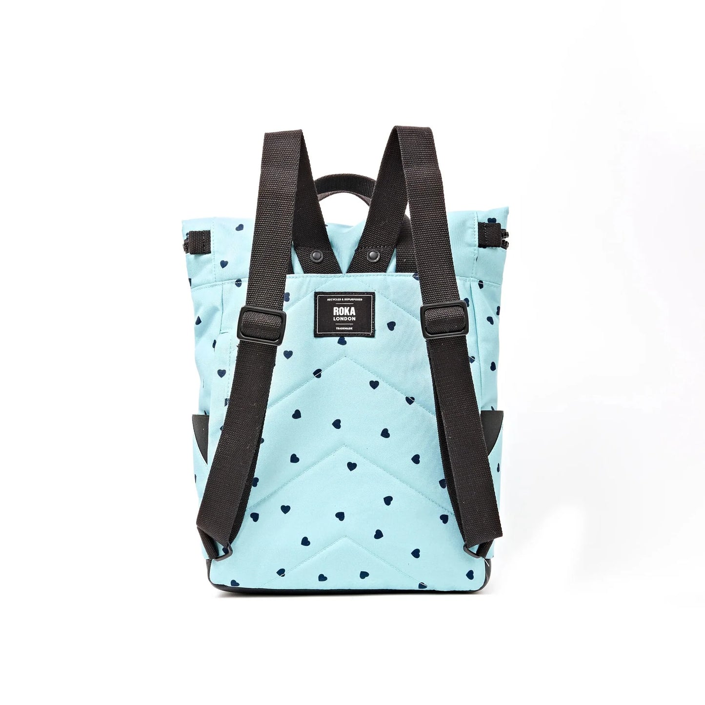 Roka - Canfield Roll Top Backpack in Heart Print