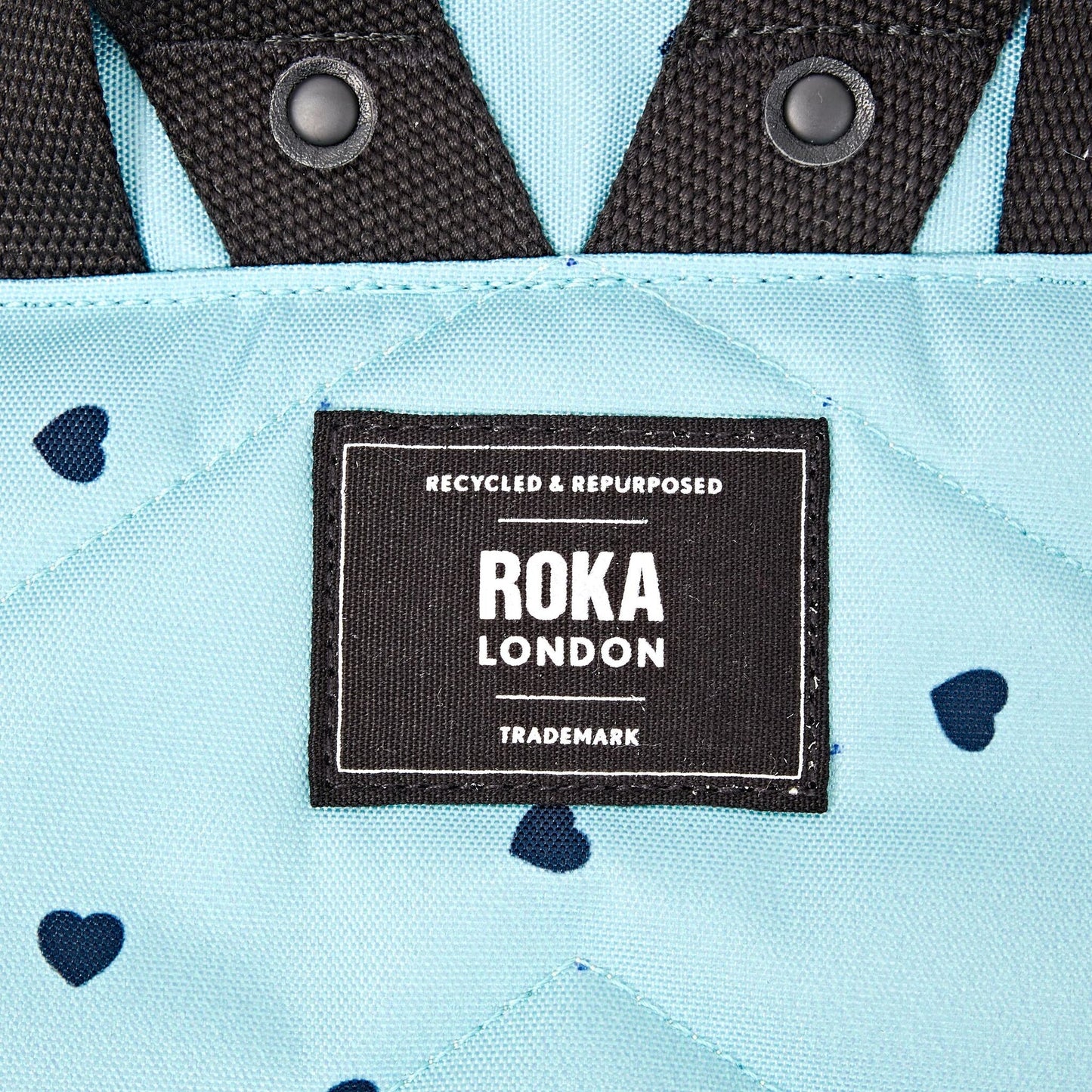 Roka - Canfield Roll Top Backpack in Heart Print
