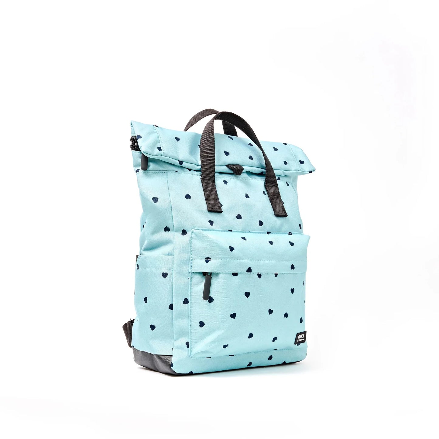Roka - Canfield Roll Top Backpack in Heart Print