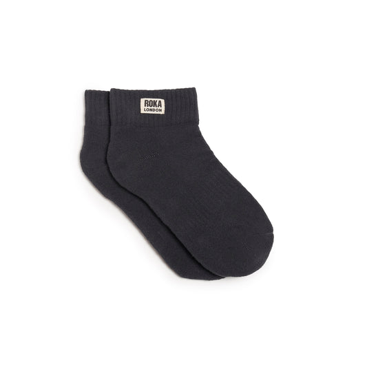 Roka - Wembley Organic Cotton Socks - Faded Black