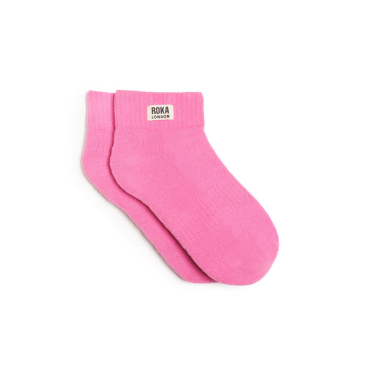 Roka - Wembley Organic Cotton Socks - Pink Carnation