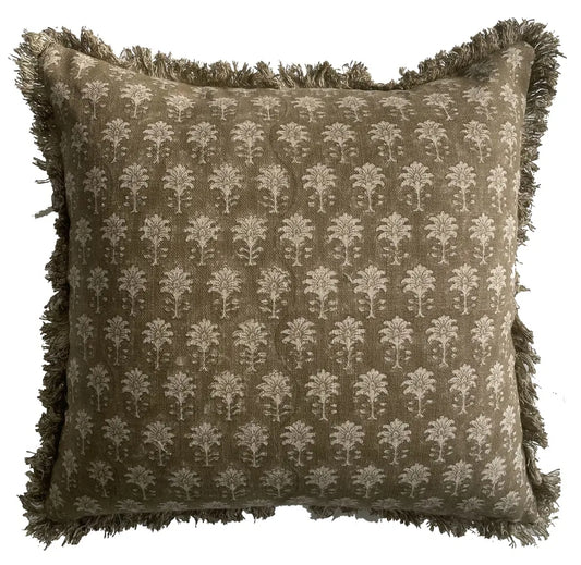 Malini - Sarika Olive Cushion