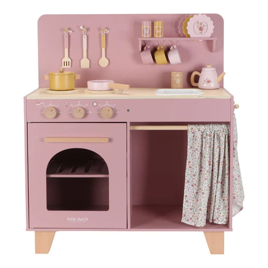 Little Dutch - Pink Wooden Play Kitchen - Limited Edition