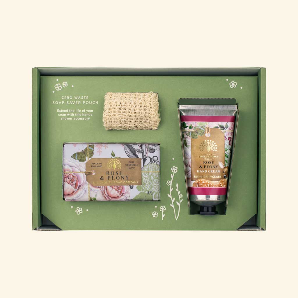 The English Soap Company - Trio Handy & Body Gift Set - Rose & Peony