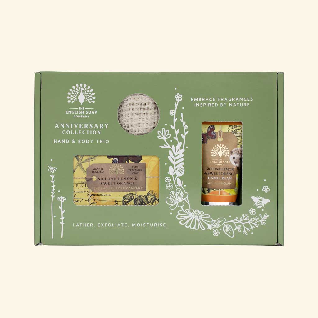 The English Soap Company - Trio Hand & Body Gift Set - Sicillian Lemon & Sweet Orange