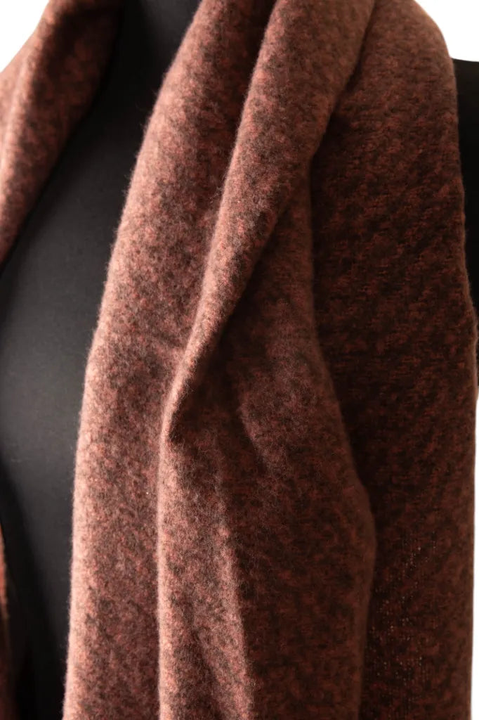 Jess & Lou - Crimson & Cappuccino Flecked Winter Scarf